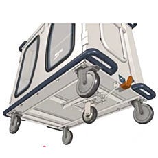 Optional 5th Wheel Steering of Metro CaseVue Surgical Carts