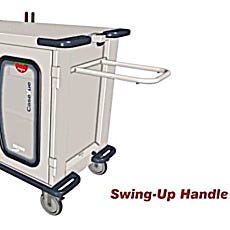 Swing-up handle feature of mobile CaseVue Surgical Carts by InterMetro