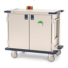 casevue cart with solid doors and pullout shelf by metro