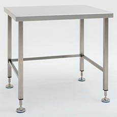 Leveling Feet Equipped on an Ultra-Clean Stainless Steel Table