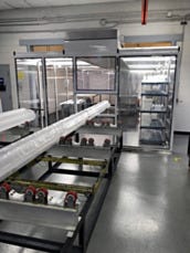 Class 1,000 modular cleanroom for quartz rod processing