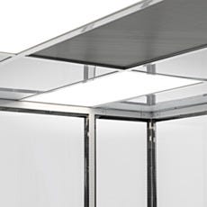 Cleanroom LED Light Panel mounted inside modular cleanroom