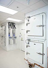 Cleanroom, freezer units, temperature control systems, modular cleanroom design