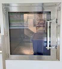 Cleanroom pass-through for non-hazardous sterile compounding