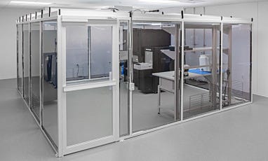 2nd left side front view of valuline hardwall cleanroom