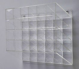 24 Chamber Acrylic Safety Glasses Holder