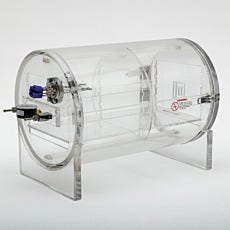 Empty cylinder acrylic vacuum chamber