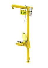 Combination shower and eye/face wash unit used for setting where temperatures fall below freezing