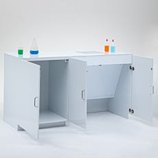 Custom ADA Compliant Polypropylene Casework with Sink and props