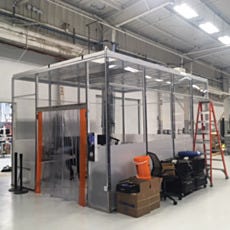 Custom class 10,000 hardwall cleanroom for aerospace industry