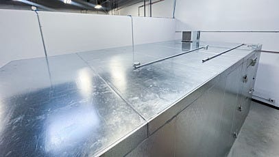 exterior wall view of custom cold room