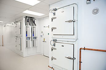 Cold room doors and digital control panels for medical storage facility