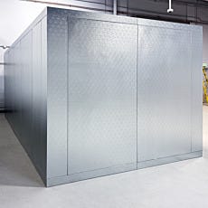 exterior wall view of custom cold room