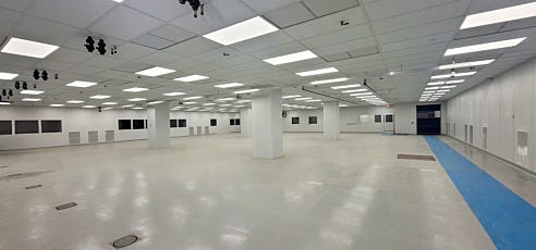 right back view of custom hardwall modular cleanroom