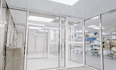 interior full view of custom hardwall modular cleanroom