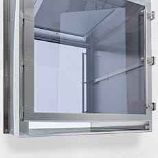 pass through recirculating hepa filter showing bottom open through channel