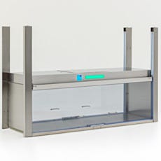 Image of the Smart® stainless steel, flush wall mount pass-through with closed doors