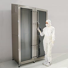 stainless steel desiccator cabinet with double doors for bulk storage