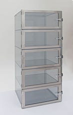 Static Dissipative PVC Dessicator Cabinet 5 Chamber Wafer Box