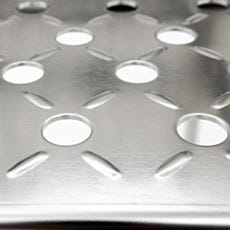 Diamond tread plating up close for Terra ladders and stairs