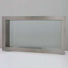 Single pane Biosafe window with seamless ledge