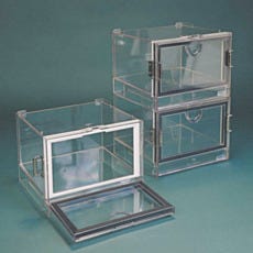 Stackable Dry Keeper Desiccator Chamber with Gasketed Door