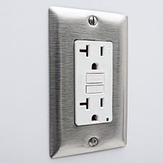 stainless steel gfci duplex power outlet