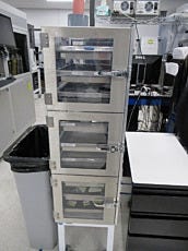 ESD-safe desiccator dry cabinet to store image sensor components.
