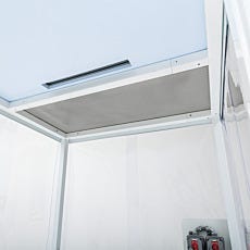 Inside view of the explosion-proof LED light and FFU