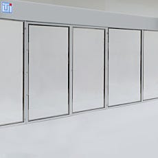 hardwall modular cleanroom configured with closed equipment access door