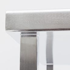 Encapsulated steel gowning bench