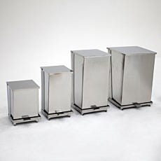 Stainless Steel Waste Bins In Four Different Sizes