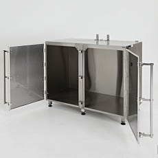 Gas-purge stainless steel dry cabinet with double doors for storing bulky raw materials