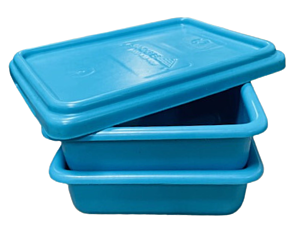 three nesting tote boxes stacked on top of each other