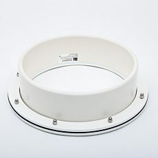PVC Round Glovebox Port on a White Background