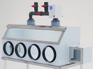 Polypropylene Twin Glovebox with ULPA Filtration