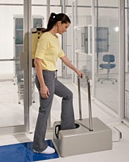Gowning Room Motorized Shoe Cleaner With Model