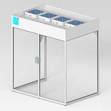 backside view of vertical cleanbooth render