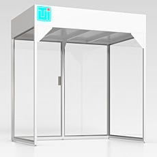 full view of vertical cleanbooth render