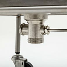 close up of a drain valve