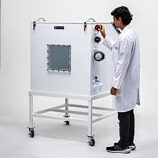 High Capacity Powder-coat Aluminum Vacuum Chamber with model