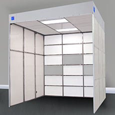 horizontal laminar flow modular cleanroom