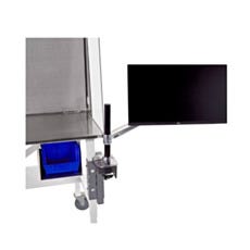 Labconco Ergotron LX desk monitor arm mounted on a clean bench base stand