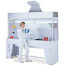 Vertical Laminar Flow Wet Station Hood With Model