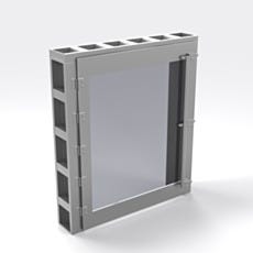 angled view of the left side of the leak-rated pass-through convenience window