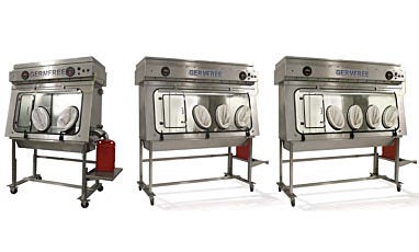 GermFree Laminar Flow Glovebox Isolators (LFGIs) Shown in Three Widths