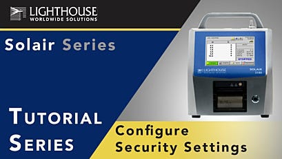 Solair Airborne Particle Counter Tutorial on Alarm Settings by LWS