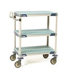 MetroMax i three-shelf utility cart 24x36 with polymer grid shelves