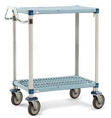 MetroMax Q two-shelf utility cart 24x36 with adjustable shelves