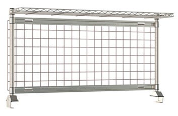 productivity riser with 1 shelf and smartwall grid for 60